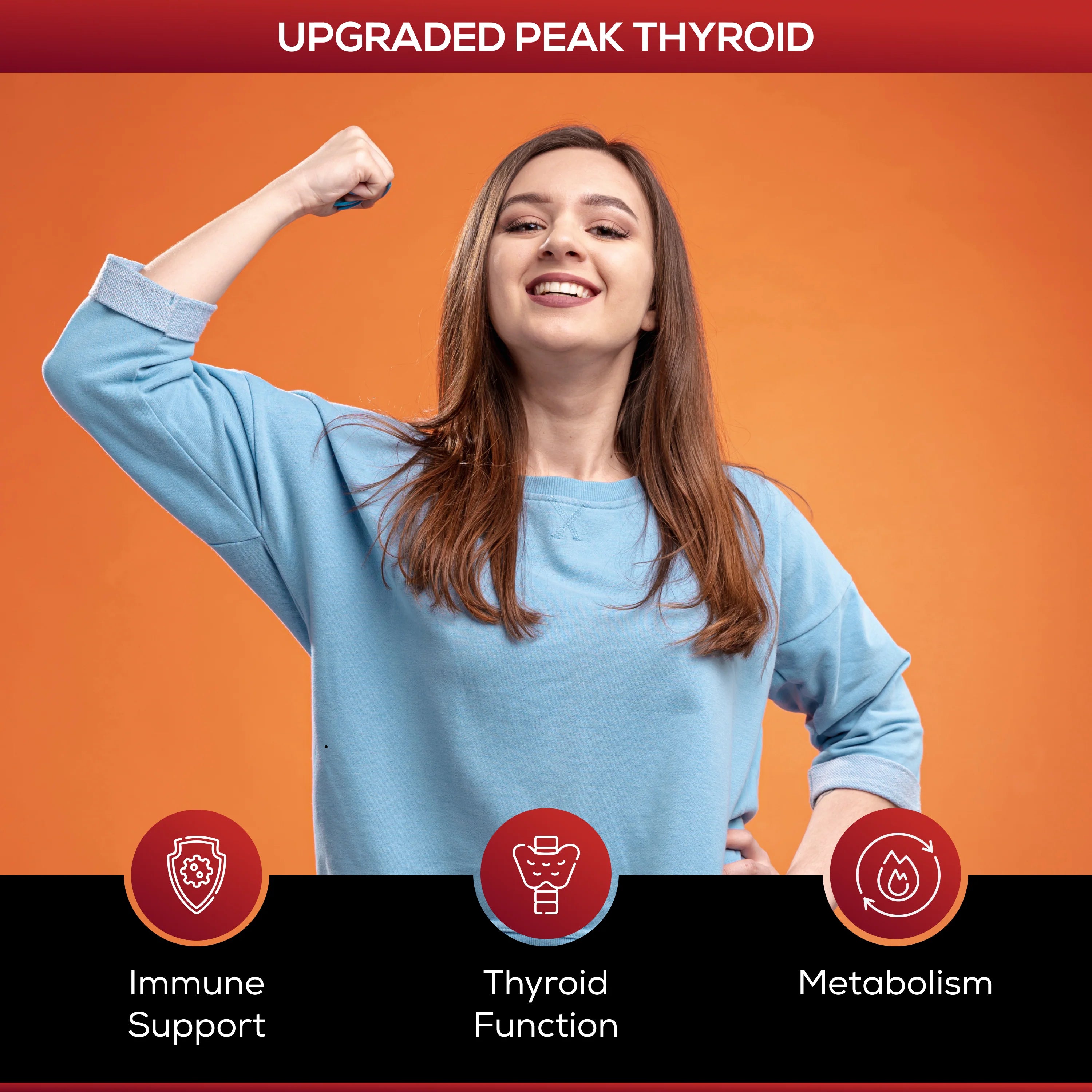 Upgraded Peak Thyroid - Skjaldkirtilsstuðningur (bætir heilsu skjaldkirtils, kveikir á efnaskiptum og styrkir ónæmiskerfið)