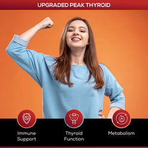 Upgraded Peak Thyroid - Skjaldkirtilsstuðningur (bætir heilsu skjaldkirtils, kveikir á efnaskiptum og styrkir ónæmiskerfið)